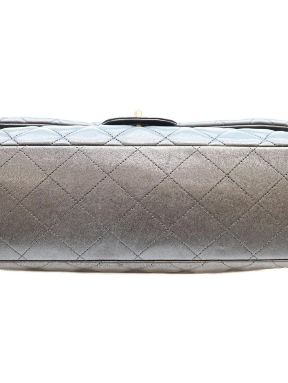 Chanel Black Lamb Silver Single Flap Maxi Quilted 34
